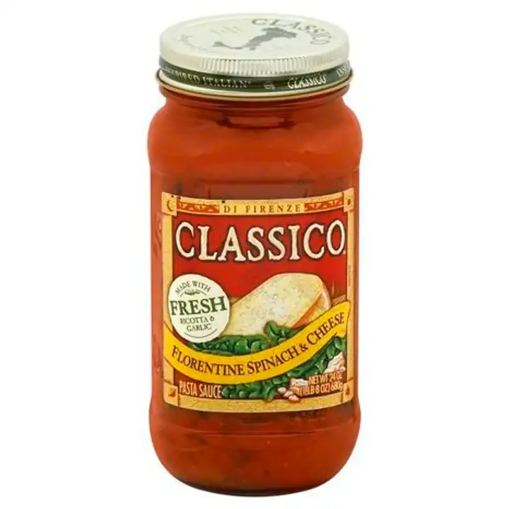 Order Classico Pasta Sauce, Florentine Spinach & Cheese - 26 Ounces food online from Novato Harvest Market store, Novato on bringmethat.com