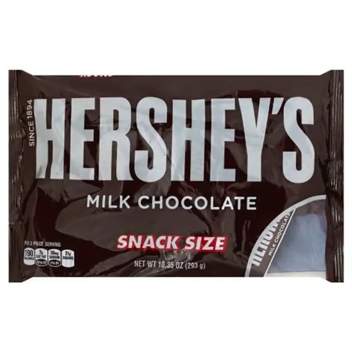 Order Hersheys Milk Chocolate, Snack Size - 10.35 Ounces food online from Holiday farms store, Roslyn Heights on bringmethat.com