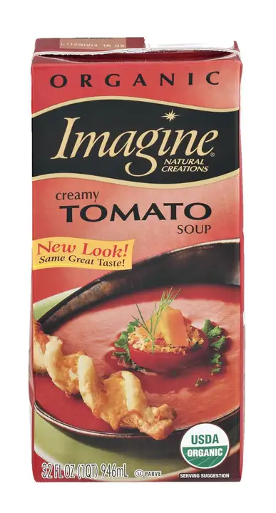 Order Imagine Organic Soup, Creamy, Tomato - 32 Ounces food online from Novato Harvest Market store, Novato on bringmethat.com