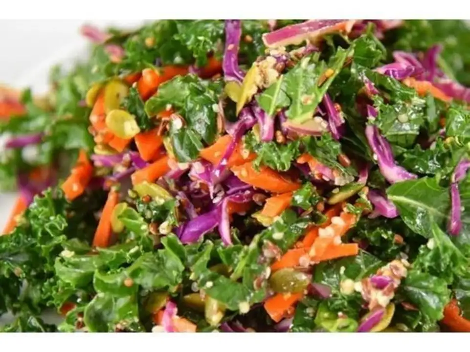 Order WFC Deli Kale and Raw Vegetable Salad food online from Whole Foods Co-Op Denfeld store, Duluth on bringmethat.com