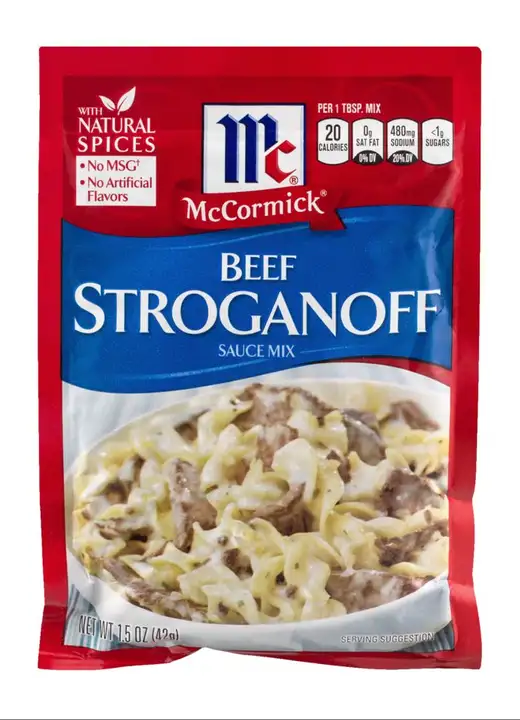 Order McCormick Sauce Mix, Beef Stroganoff - 1.5 Ounces food online from Fligner Market store, Lorain on bringmethat.com