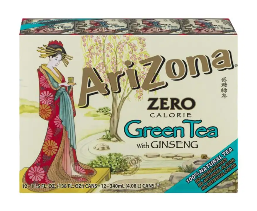 Order Arizona Green Tea, with Ginseng, Zero Calorie - 12 Each food online from Holiday farms store, Roslyn Heights on bringmethat.com