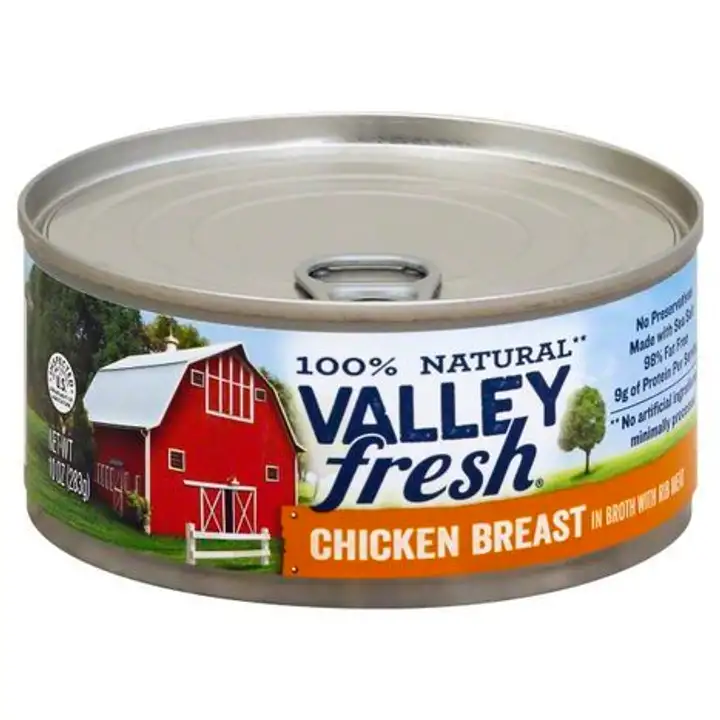 Order Valley Fresh Chicken Breast, in Broth with Rib Meat - 12.5 Ounces food online from Novato Harvest Market store, Novato on bringmethat.com