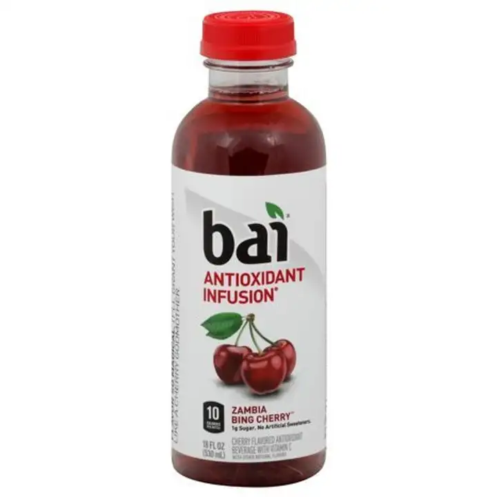 Order Bai Antioxidant Infusion Beverage, Zambia Bing Cherry - 18 Ounces food online from Holiday farms store, Roslyn Heights on bringmethat.com