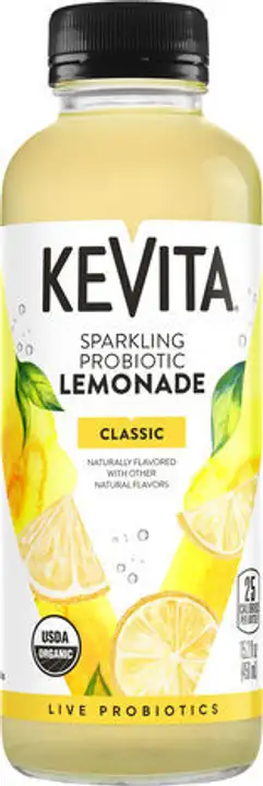 Order KeVita Sparkling Probiotic Classic Lemonade 15.2 fl oz - 450 Milliliters food online from Whole Foods Co-Op Denfeld store, Duluth on bringmethat.com