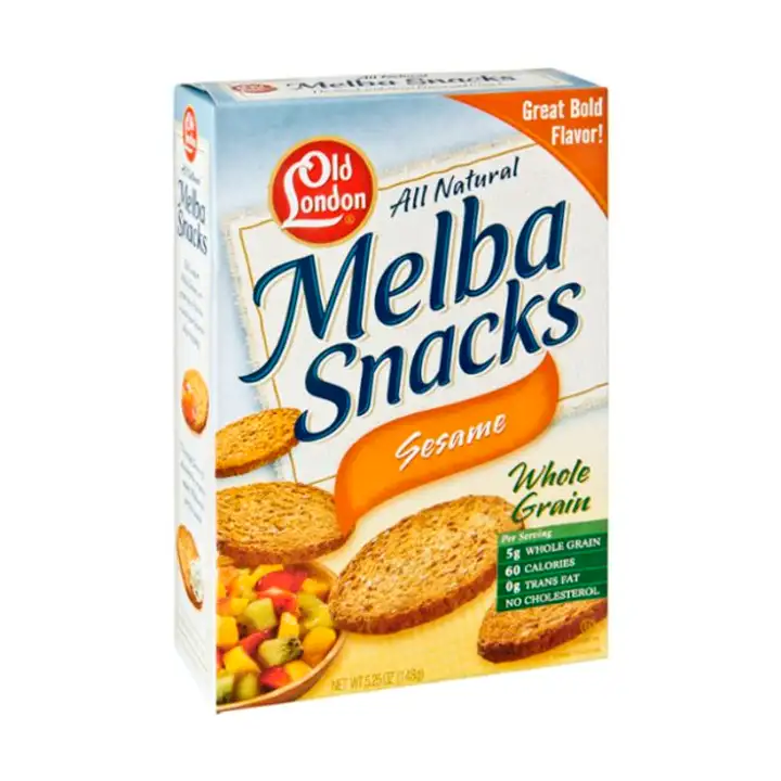Order Old London Melba Snacks, Sesame - 5.25 Ounces food online from Holiday farms store, Roslyn Heights on bringmethat.com