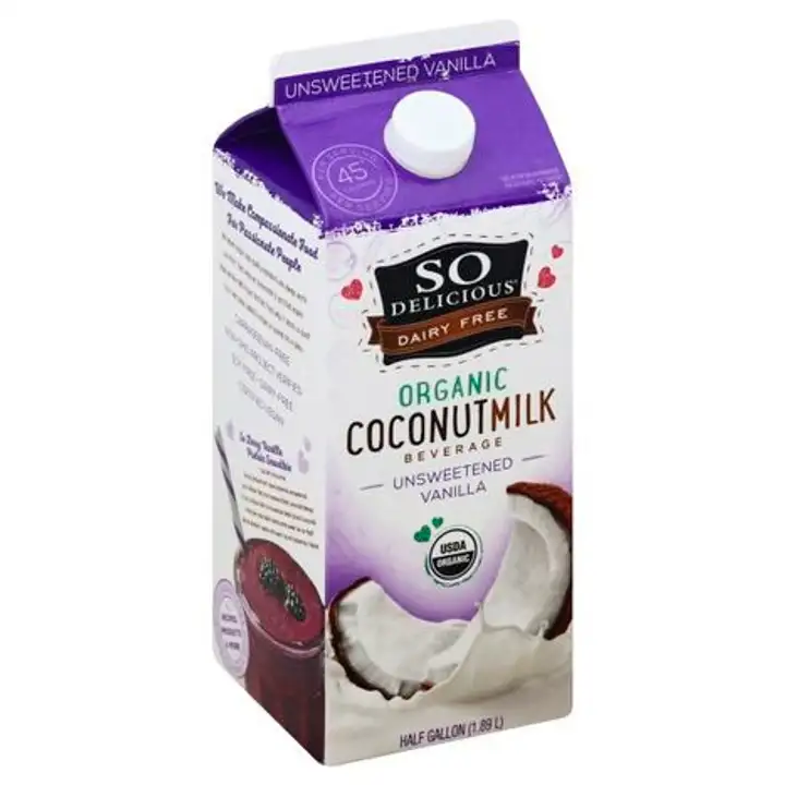 Order So Delicious Coconut Milk Beverage, Organic, Unsweetened Vanilla - 64 Ounces food online from Whole Foods Co-Op Denfeld store, Duluth on bringmethat.com