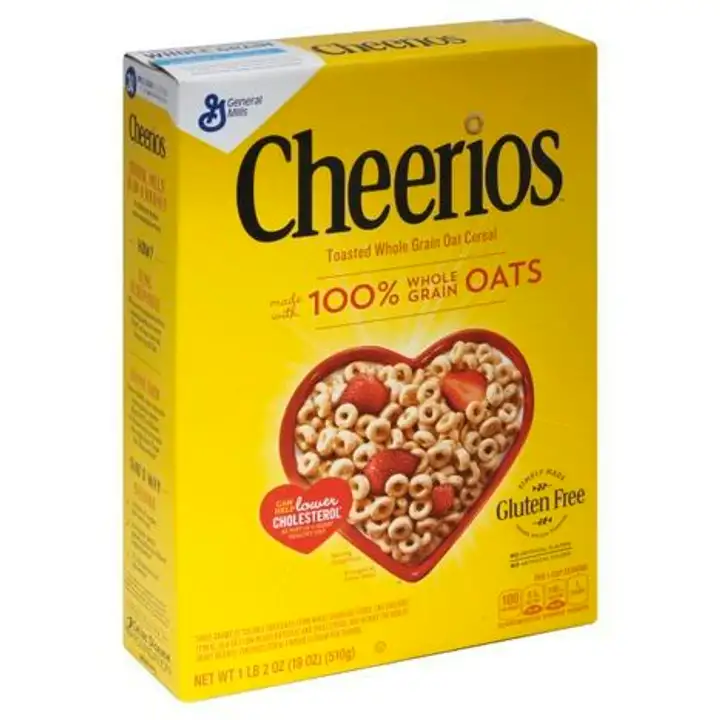 Order Cheerios Cereal, Toasted Whole Grain Oat, Family Size - 18 Ounces food online from Meats Supreme store, Brooklyn on bringmethat.com