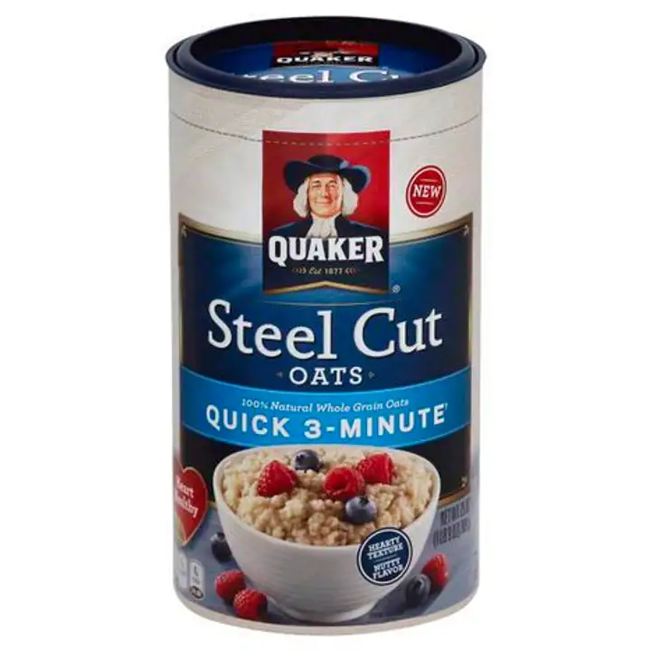 Order Quaker Oats, Steel Cut, Quick 3-Minute - 25 Ounces food online from Novato Harvest Market store, Novato on bringmethat.com