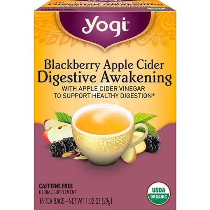 Order Yogi Digestive Awakening, Blackberry Apple Cider - 16 Bags food online from Whole Foods Co-Op Denfeld store, Duluth on bringmethat.com
