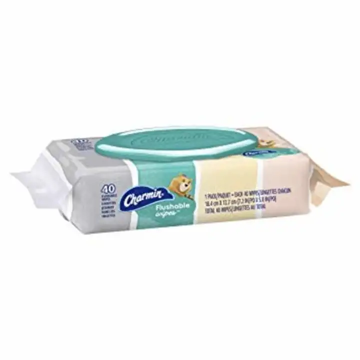 Order Charmin Flushable Wipes - 80 Count food online from Fligner Market store, Lorain on bringmethat.com