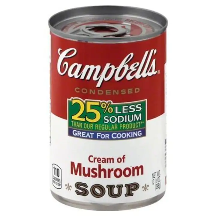 Order Campbells Condensed Soup, Cream of Mushroom - 10.75 Ounces food online from Holiday farms store, Roslyn Heights on bringmethat.com