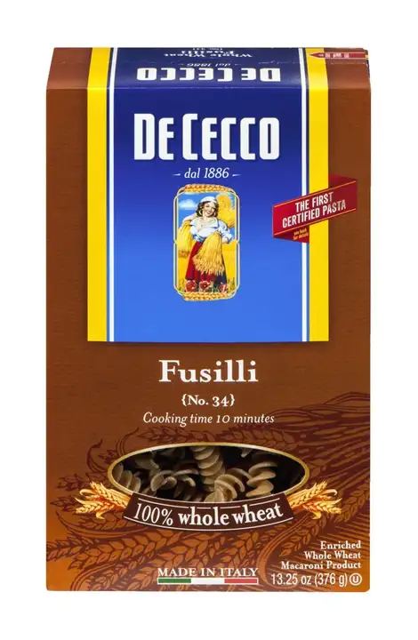 Order De Cecco Fusilli 100% Whole Wheat - 13.25 Ounces food online from Holiday farms store, Roslyn Heights on bringmethat.com