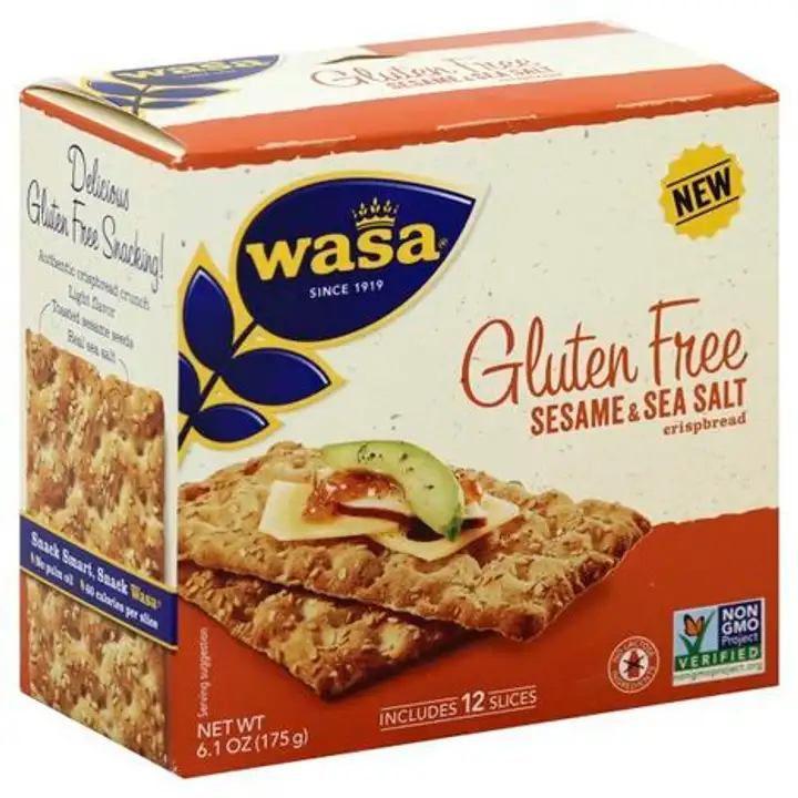 Order Wasa Crispbread, Gluten Free, Sesame & Sea Salt - 6.1 Ounces food online from Whole Foods Co-Op Denfeld store, Duluth on bringmethat.com