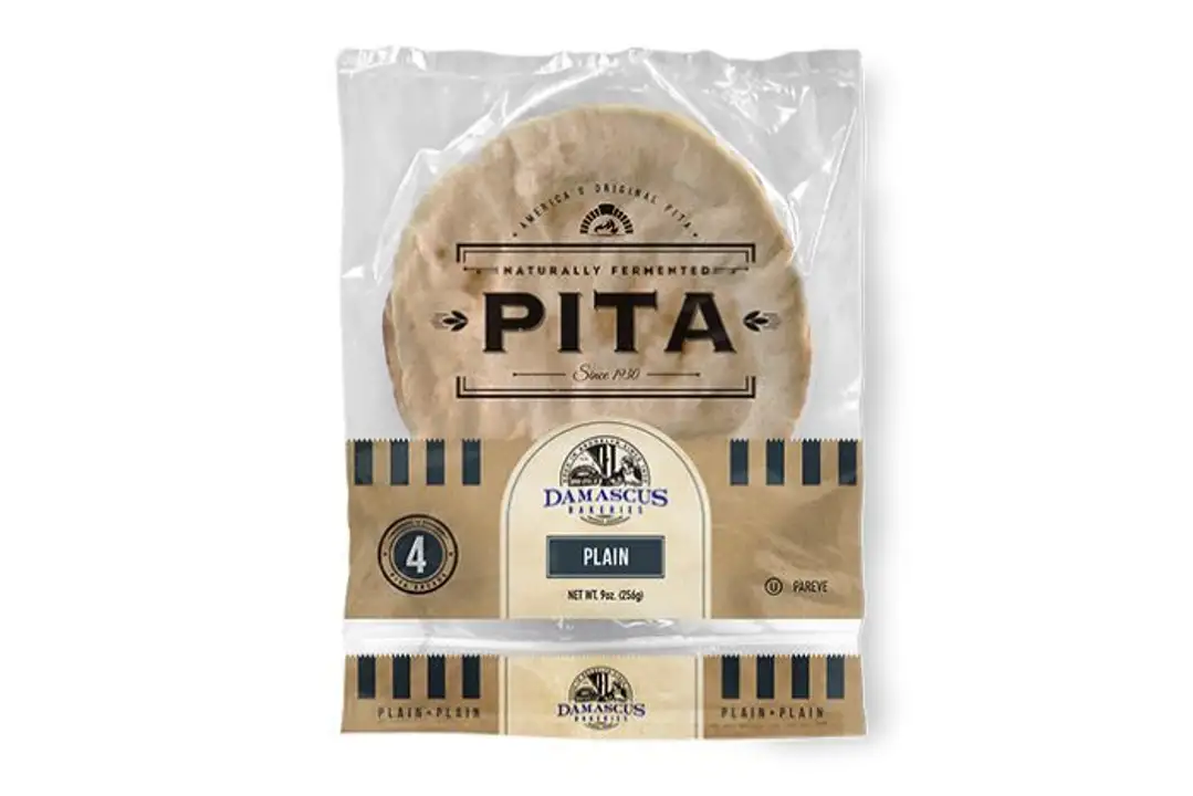 Order Damascus Bakeries All Natural Plain Mini 10 Ounces Pita - 8 Pack food online from Holiday farms store, Roslyn Heights on bringmethat.com