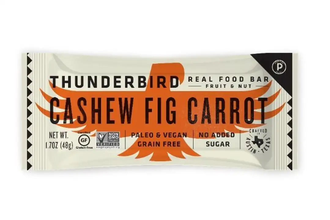 Order Thunderbird Cashew Fig Carrot Bar - 1.7 Ounces food online from Whole Foods Co-Op Denfeld store, Duluth on bringmethat.com