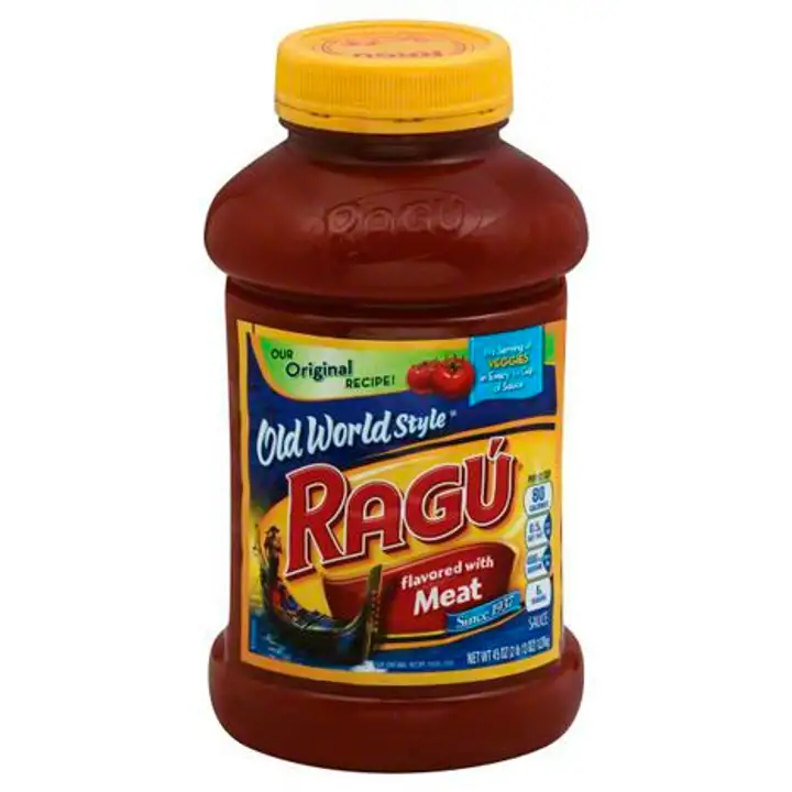 Order Ragu Old World Style Sauce, Flavored with Meat - 45 Ounces food online from Fligner Market store, Lorain on bringmethat.com