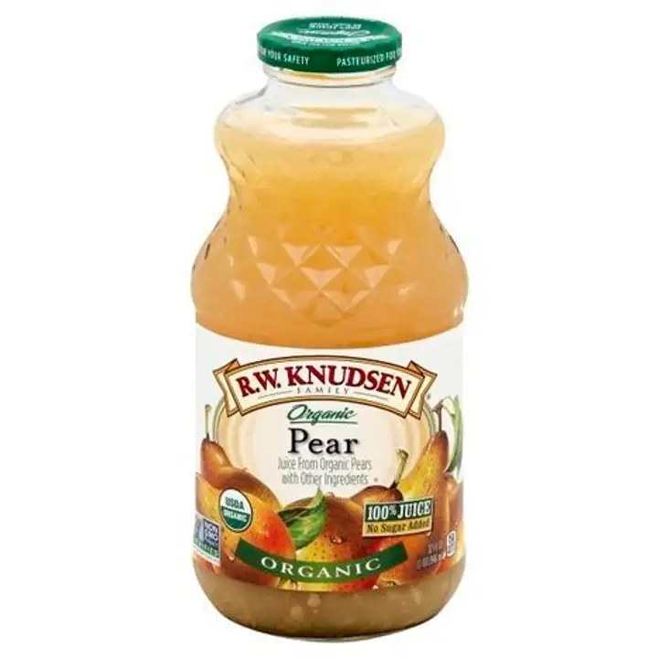 Order RW Knudsen Organic 100% Juice, Pear - 32 Ounces food online from Novato Harvest Market store, Novato on bringmethat.com