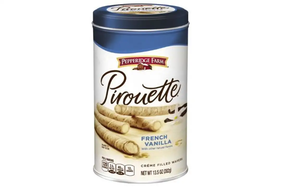 Order Pepperidge Farm Pirouette Wafers, Creme Filled, French Vanilla - 13.5 Ounces food online from Holiday farms store, Roslyn Heights on bringmethat.com