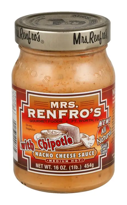 Order Mrs Renfros Nacho Cheese Sauce, with Chipotle, Medium Hot - 16 Ounces food online from Novato Harvest Market store, Novato on bringmethat.com