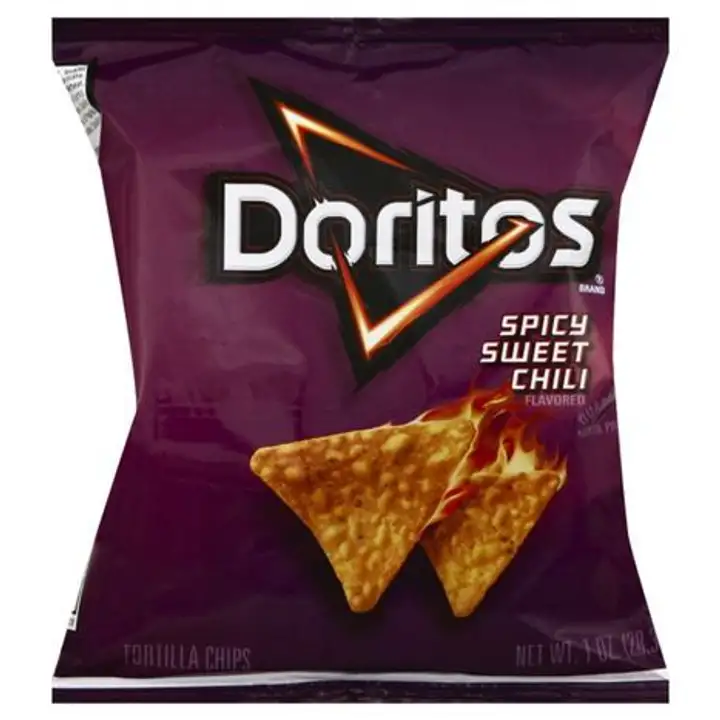 Order Doritos Tortilla Chips, Spicy Sweet Chili Flavored - 1 Ounce food online from Fligner Market store, Lorain on bringmethat.com
