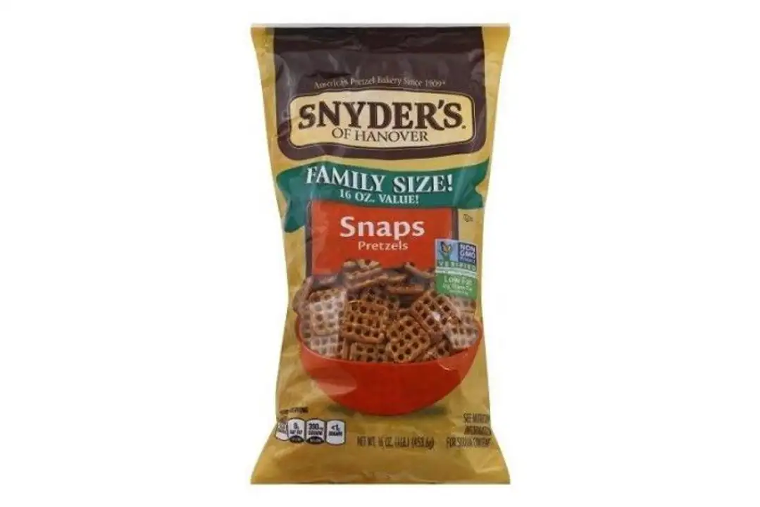 Order Snyders Pretzels, Snaps, Family Size! - 16 Ounces food online from Holiday farms store, Roslyn Heights on bringmethat.com