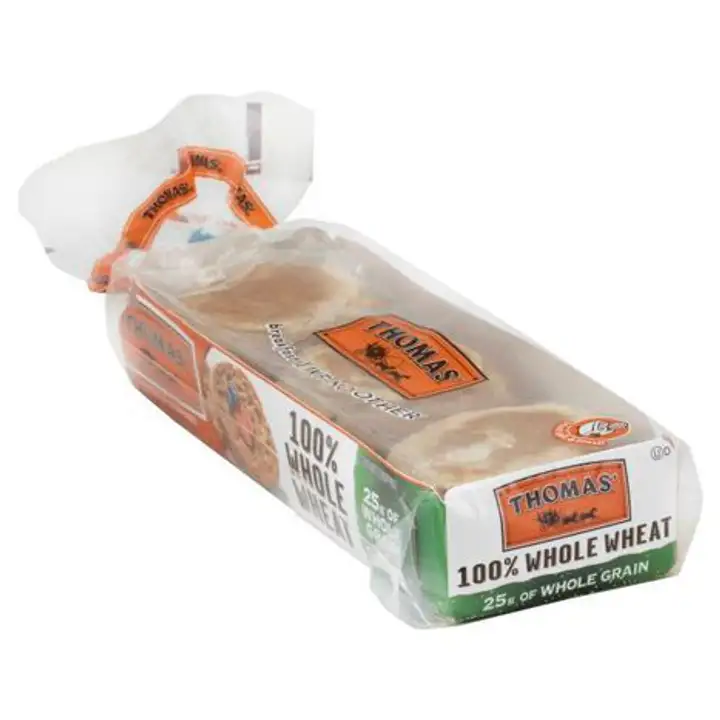 Order Thomas Nooks & Crannies English Muffins, 100% Whole Wheat - 13 Ounces food online from Holiday farms store, Roslyn Heights on bringmethat.com