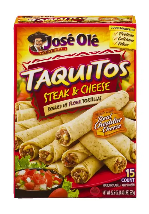 Order Jose Ole Taquitos, Steak & Cheese - 15 Each food online from Novato Harvest Market store, Novato on bringmethat.com