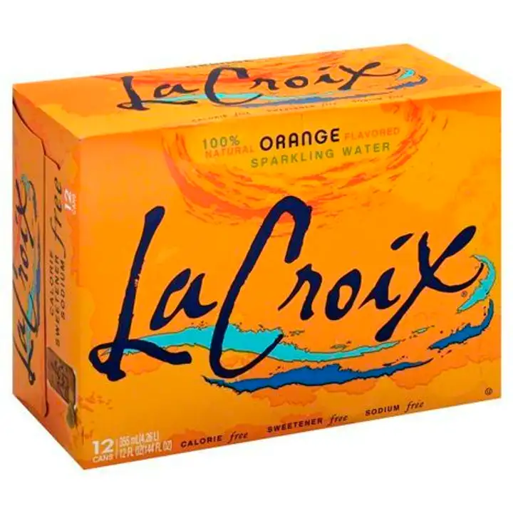 Order LaCroix Sparkling Water, Orange Flavored - 12 Fluid Ounces (Pack of 12) food online from Whole Foods Co-Op Denfeld store, Duluth on bringmethat.com