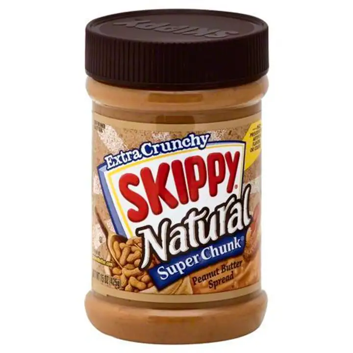 Order Skippy Natural Peanut Butter Spread, Extra Crunchy, Super Chunk - 15 Ounces food online from Novato Harvest Market store, Novato on bringmethat.com