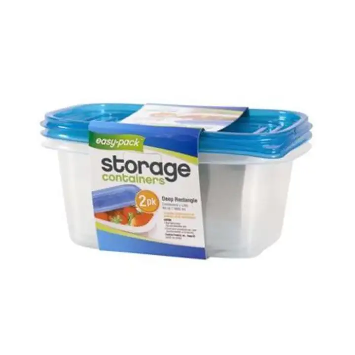 Order Easy Pack Deep Rectangle Storage Containers - 2 Pack food online from Fligner Market store, Lorain on bringmethat.com