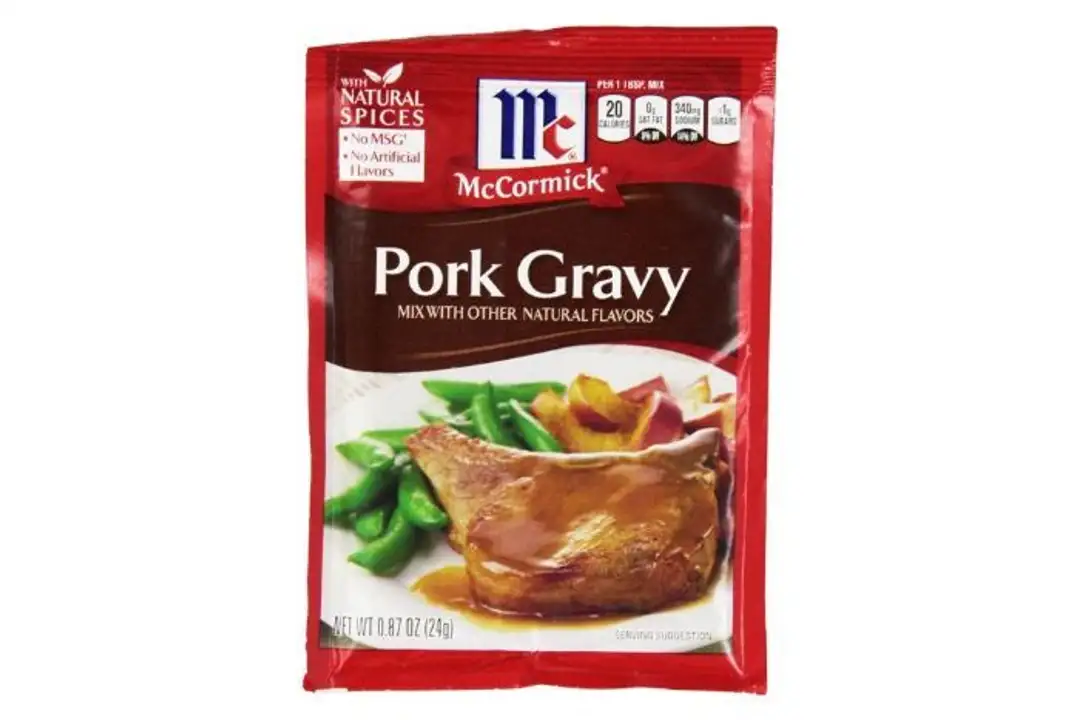 Order McCormick Gravy Mix, Pork - 0.87 Ounces food online from Novato Harvest Market store, Novato on bringmethat.com