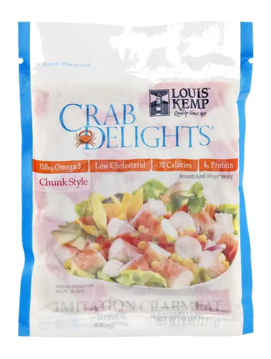 Order Louis Kemp Crab Delights, Chunk Style - 8 Ounces food online from Fligner Market store, Lorain on bringmethat.com