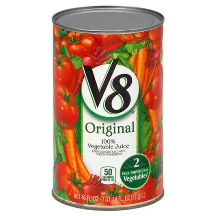 Order V8 100% Juice, Vegetable, Original - 46 Ounces food online from Fligner Market store, Lorain on bringmethat.com