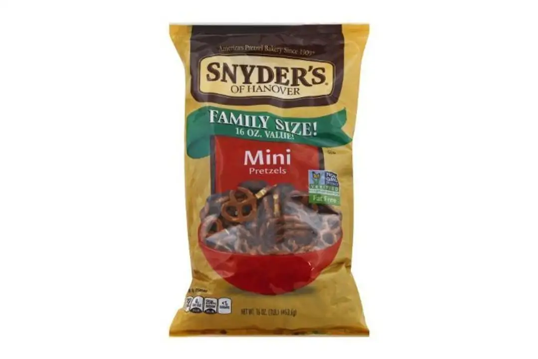 Order Snyders Pretzels, Mini, Family Size! - 21.3 Ounces food online from Holiday farms store, Roslyn Heights on bringmethat.com
