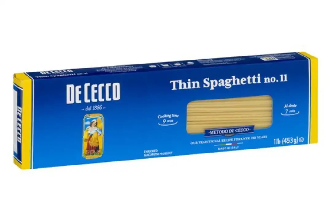 Order De Cecco Thin Spaghetti, No. 11 - 16 Ounces food online from Novato Harvest Market store, Novato on bringmethat.com