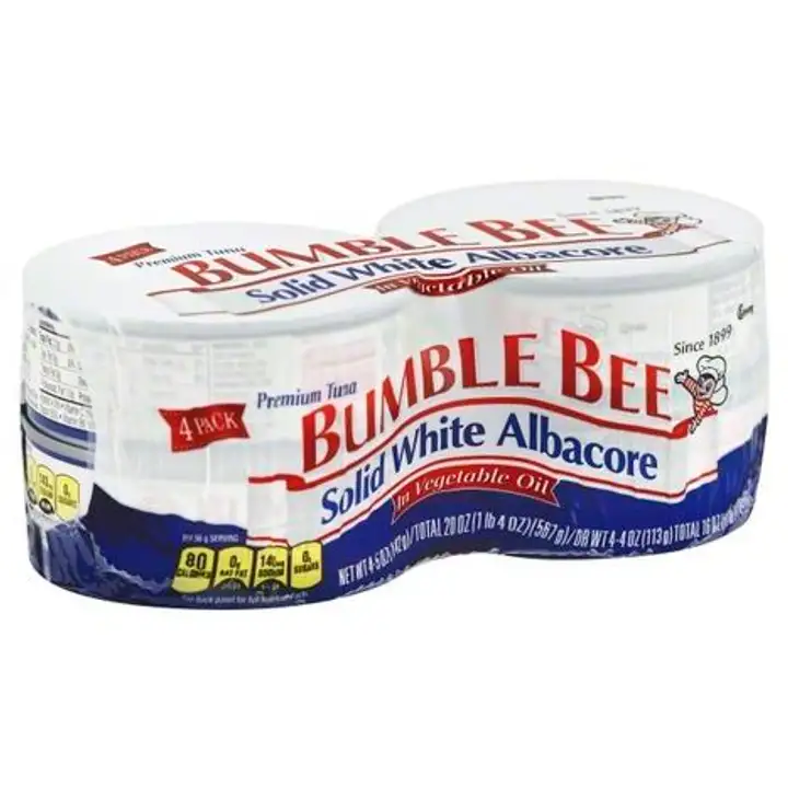 Order Bumble Bee Tuna, Solid White Albacore, in Vegetable Oil, 4 Pack - 4 Each food online from Holiday farms store, Roslyn Heights on bringmethat.com