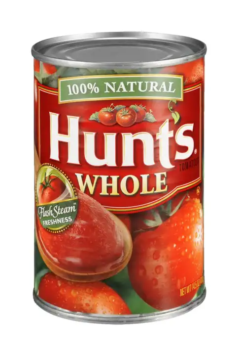 Order Hunts Tomatoes, Plum, Whole Peeled - 14 Ounces food online from Fligner Market store, Lorain on bringmethat.com