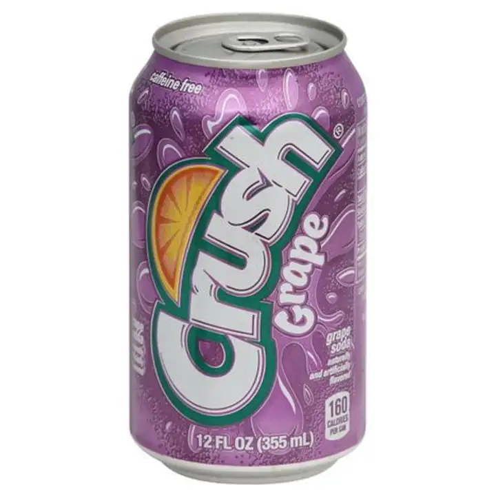 Order Crush Soda, Grape - 12 Fluid Ounces food online from Fligner Market store, Lorain on bringmethat.com