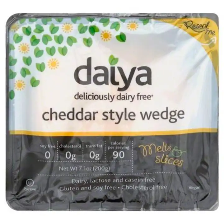 Order Daiya Cheddar Style Wedge - 7.1 Ounces food online from Novato Harvest Market store, Novato on bringmethat.com