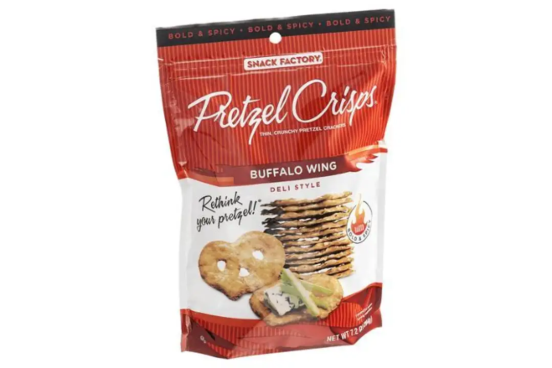 Order Pretzel Crisps Pretzel Crackers, Deli Style, Buffalo Wing - 7.2 Ounces food online from Holiday farms store, Roslyn Heights on bringmethat.com