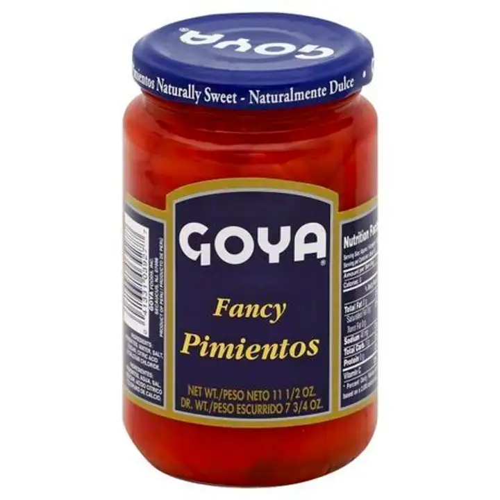 Order Goya Pimientos, Fancy - 11.5 Ounces food online from Fligner Market store, Lorain on bringmethat.com
