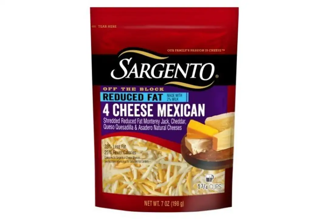 Order Sargento Off the Block Cheese, Reduced Fat, 4 Cheese Mexican, Traditional Cut, Shredded - 7 Ounces food online from Holiday farms store, Roslyn Heights on bringmethat.com