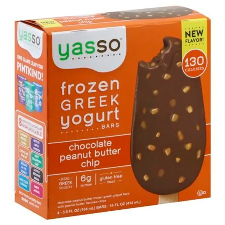 Order Yasso Frozen Greek Yogurt Bars, Chocolate Peanut Butter Chip - 4 Each food online from Holiday farms store, Roslyn Heights on bringmethat.com