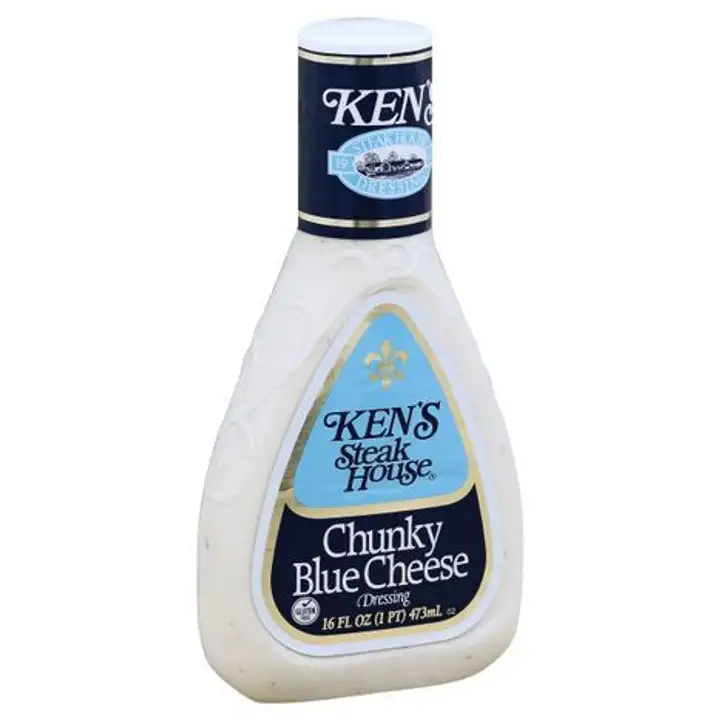 Order Kens Steak House Dressing, Chunky Blue Cheese - 16 Ounces food online from Holiday farms store, Roslyn Heights on bringmethat.com