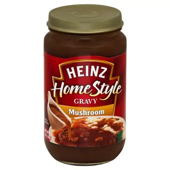 Order Heinz Home Style Gravy, Mushroom - 12 Ounces food online from Fligner Market store, Lorain on bringmethat.com