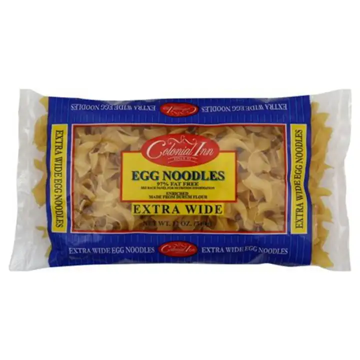 Order Colonial Inn Egg Noodles, Extra Wide - 12 Ounces food online from Fligner Market store, Lorain on bringmethat.com
