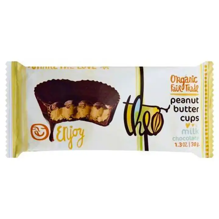 Order Theo Peanut Butter Cups, Milk Chocolate - 1.3 Ounces food online from Whole Foods Co-Op Denfeld store, Duluth on bringmethat.com