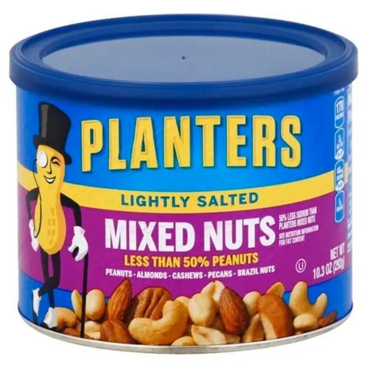 Order Planters Mixed Nuts, Lightly Salted - 10.3 Ounces food online from Novato Harvest Market store, Novato on bringmethat.com