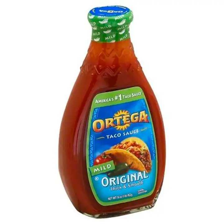 Order Ortega Taco Sauce, Original, Mild - 16 Ounces food online from Fligner Market store, Lorain on bringmethat.com